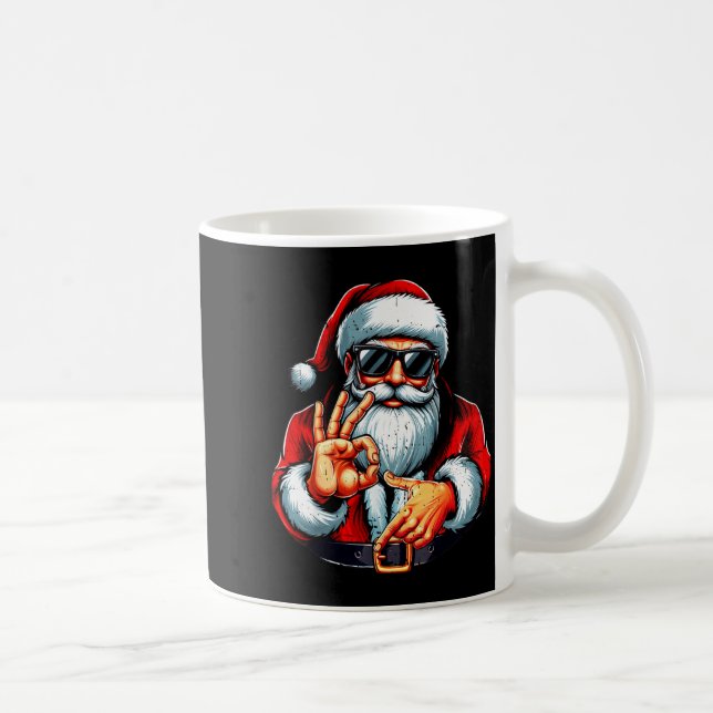 Caneca De Café Funny Six Seven 6 7 Meme Santa Christmas Shirt Men (Direita)