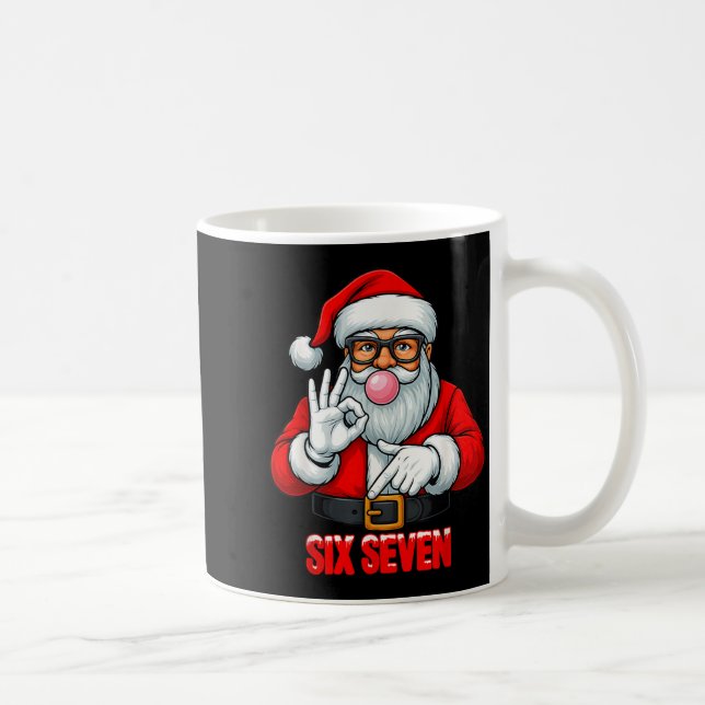 Caneca De Café Funny Six Seven 6 7 Meme Santa Christmas Shirt Men (Direita)