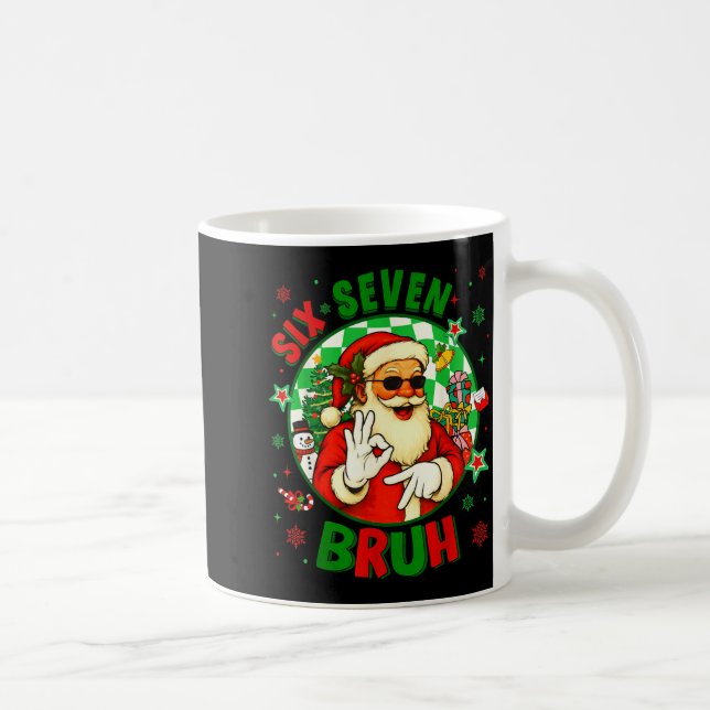 Caneca De Café Funny Six Seven Bruh Santa Meme 67 Christmas Boy G (Direita)