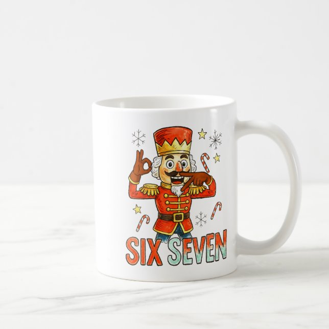 Caneca De Café Funny Six Seven Meme Christmas Nutcracker Men Wome (Direita)