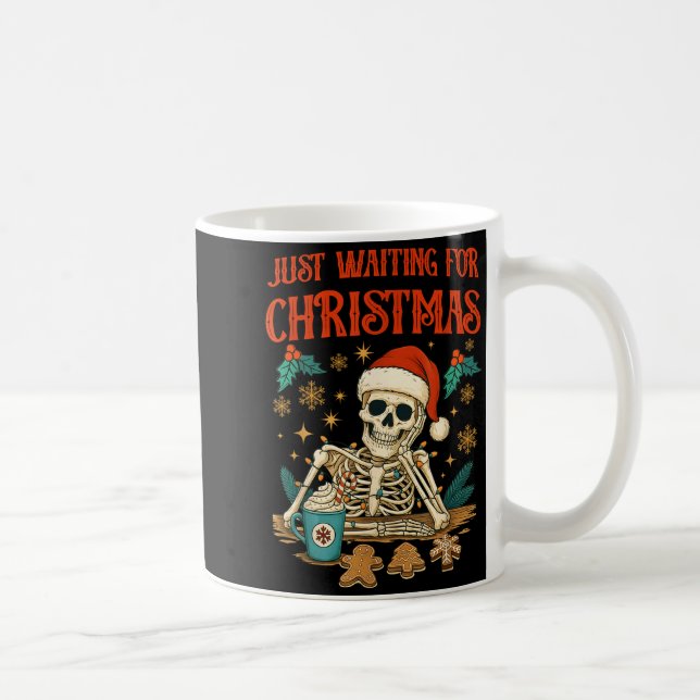 Caneca De Café Funny Skeleton Christmas  (Direita)