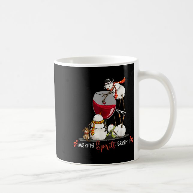 Caneca De Café Funny Snowman Wine Christmas Holiday  (Direita)
