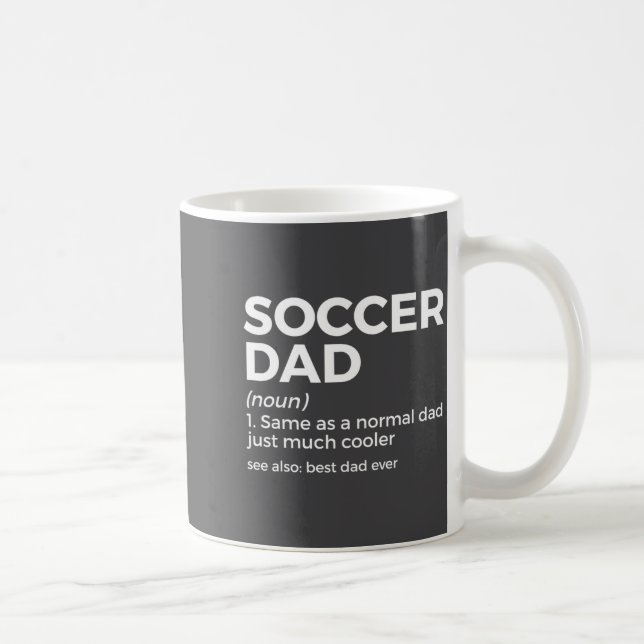Caneca De Café Funny Soccer Dad Definition For Mens Soccer Playe  (Direita)