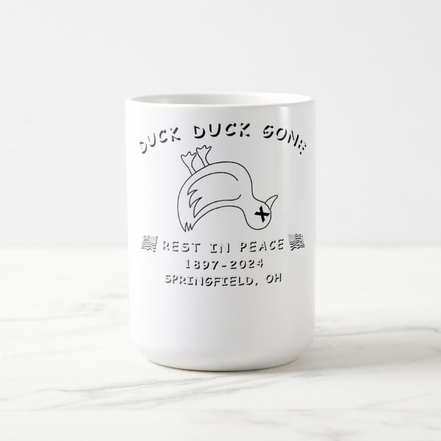 CANECA DE CAFÉ FUNNY SPRINGFIELD OHIO DUCK DUCK GANHOU CAFÉ MUG (Centro)