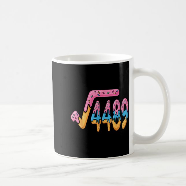 Caneca De Café Funny Square Root 4489 Funny 67 Math Ice Cream Mem (Direita)
