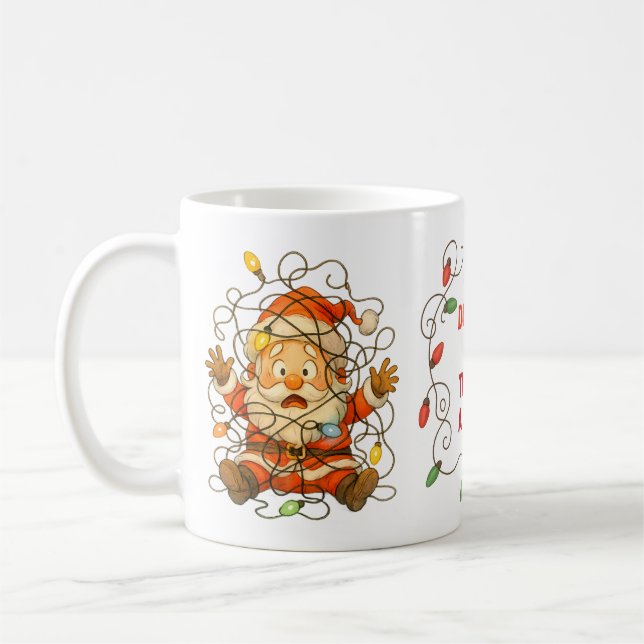 Caneca De Café Funny Stuck Santa Christmas Mug (Esquerda)