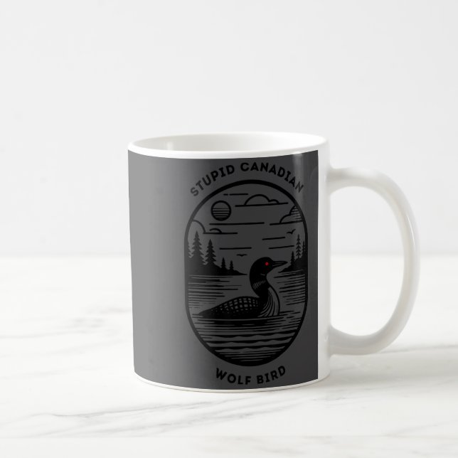 Caneca De Café Funny Stud Canadian Wolf Bird Hockey Romance Lgbt  (Direita)