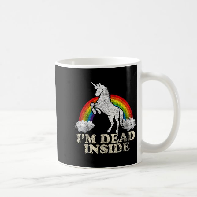 Caneca De Café Funny Stuff - Unicorn I'm Dead Inside Sarcastic De (Direita)