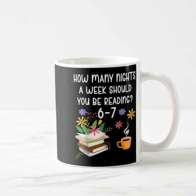 Caneca De Café Funny Teacher 67 Six Seven Meme Reading 6-7 Book L (Direita)