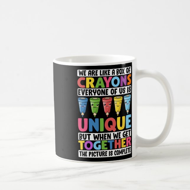 Caneca De Café Funny Teacher We Are Like A Box Of Crayons 1  (Direita)