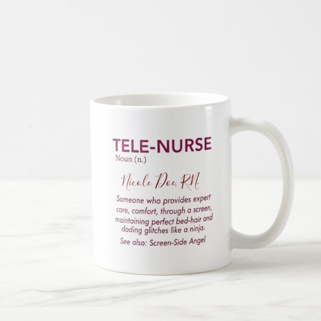 Caneca De Café Funny Tele-Nurse Mug – Personalized Public Health  (Direita)