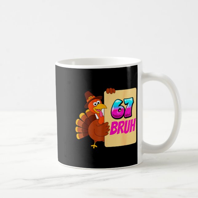 Caneca De Café Funny Thanksgiving 67 Baseball Drip Gobble Turkey  (Direita)
