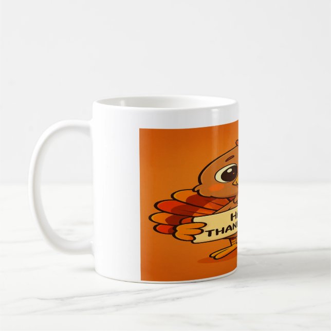 Caneca De Café Funny Thanksgiving Turkey Mug (Esquerda)