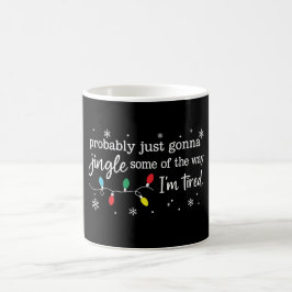 Caneca De Café Funny Tired Jingle Christmas