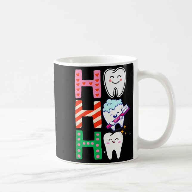 Caneca De Café Funny Tooth Christmas Dentist Xmas Dental Istant H (Direita)