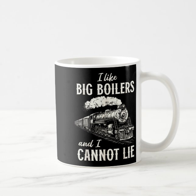 Caneca De Café Funny Train Big Boilers Steam Locomotive Freight  (Direita)