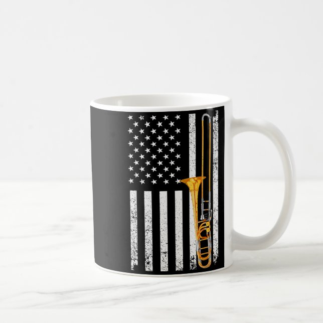 Caneca De Café Funny Trombone Design For Men Women Musician Tromb (Direita)