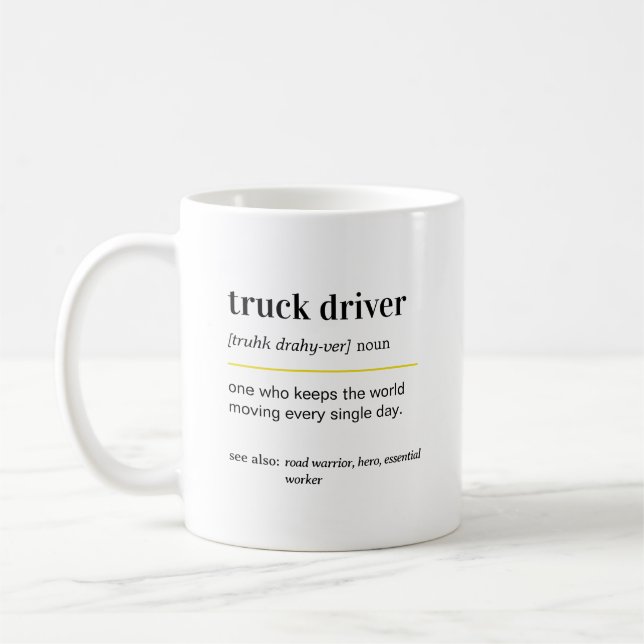 Caneca De Café Funny Truck Driver Gift Coffee Mug (Esquerda)