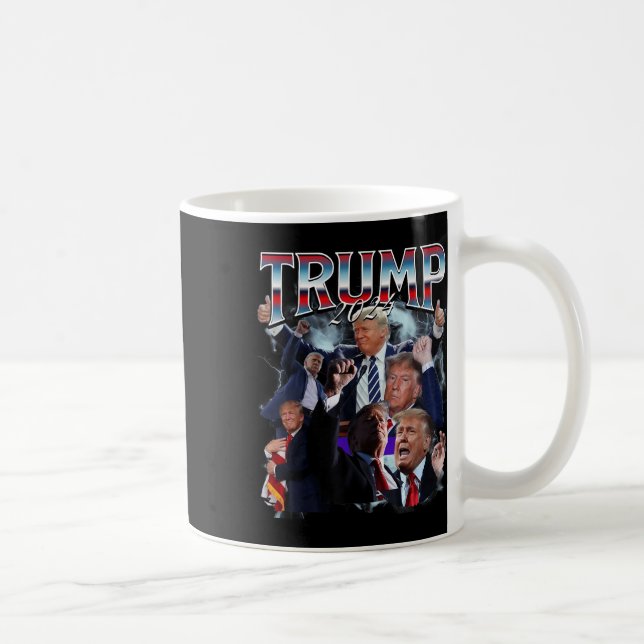 Caneca De Café Funny Trump 2024 Campaign 90s Rap Trendy Bootleg (Direita)