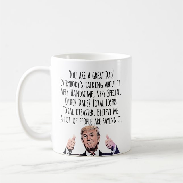 Caneca De Café Funny Trump Dad Father’s Day  birthday Christmas (Esquerda)