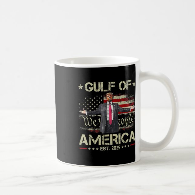 Caneca De Café Funny Trump Golfo Of Us America Est 2025 Eua Améri (Direita)