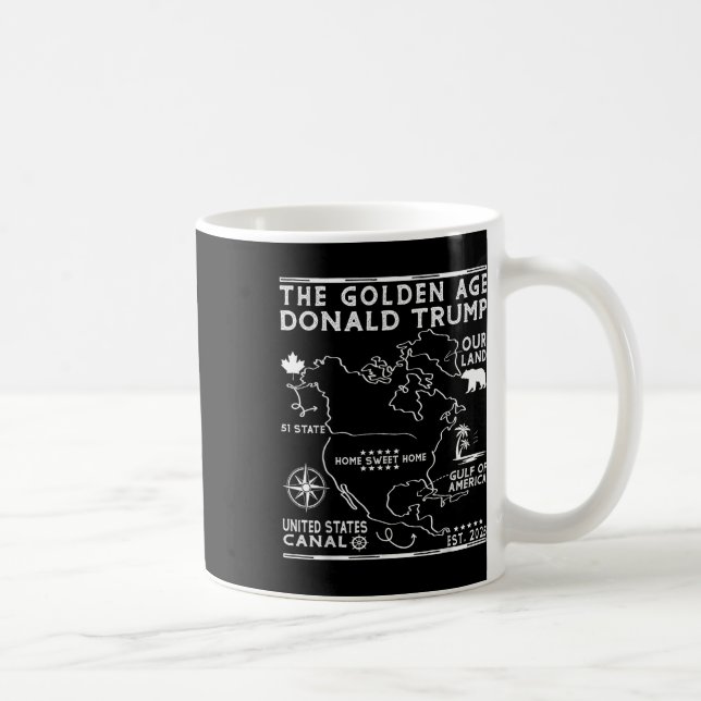 Caneca De Café Funny Trump Groelândia Canal do Panamá Canadá Méxi (Direita)