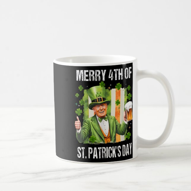 Caneca De Café Funny Trump Leprechaun Feliz 4º Da Rua Patrick (Direita)