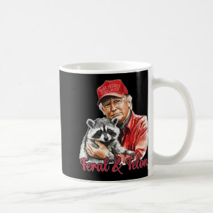 Caneca De Café Funny Trump Raccoon Feral E Felon 4 De Julho Pa