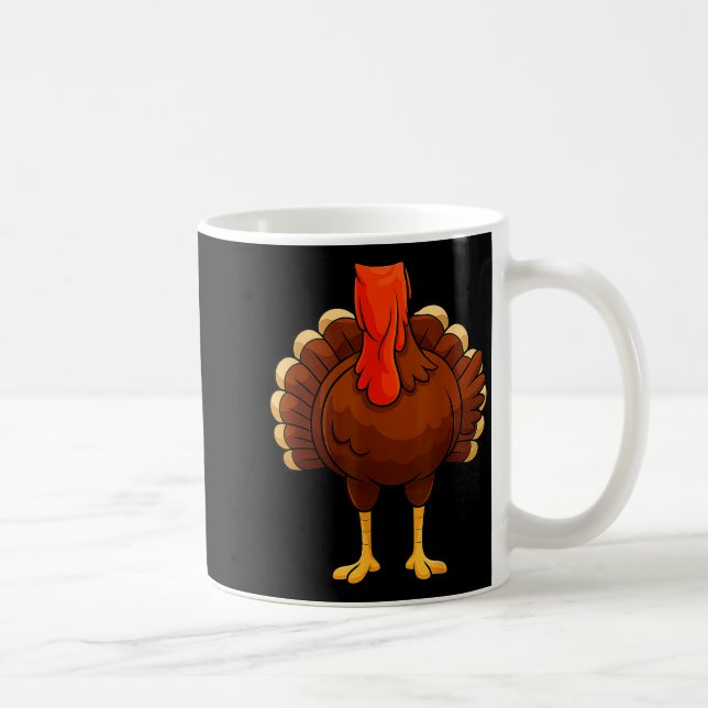 Caneca De Café Funny Turkey Body Costume Thanksgiving Men Women K (Direita)