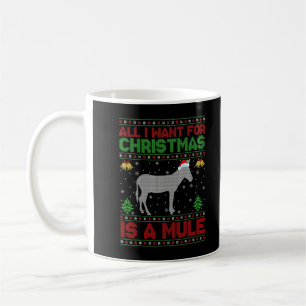 Caneca De Café Funny Ugly All I Want For Christmas Is A Mule T-Sh