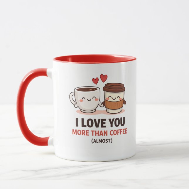 Caneca de café Funny Valentine - Eu te amo (Esquerda)