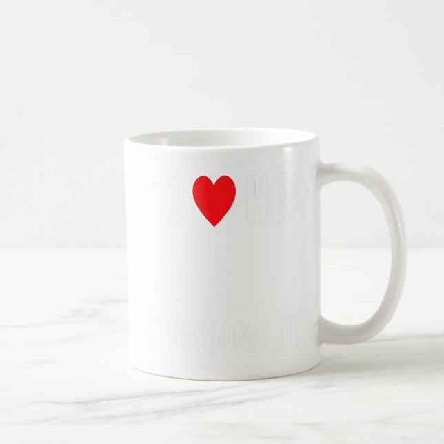Caneca De Café Funny Valentine's Day Couple Matching I Love Her I (Direita)