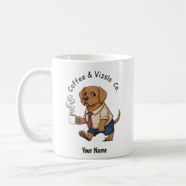 Caneca De Café Funny Vizsla Dog Business Suit Coffee 
