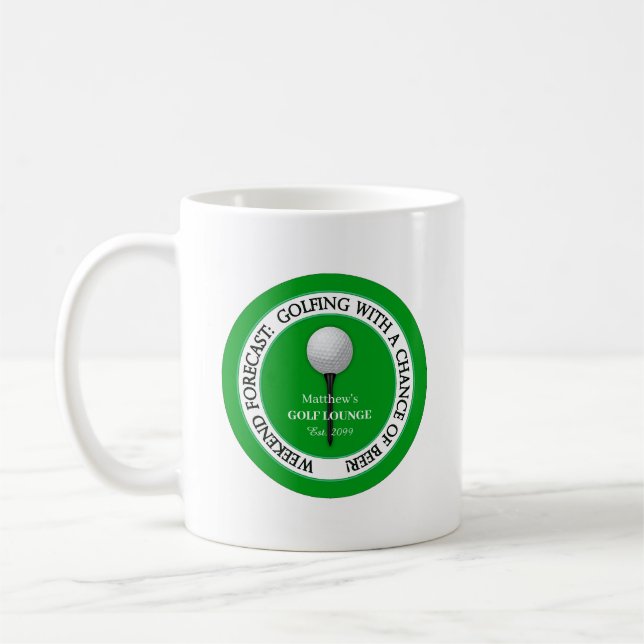 Caneca de Café Funny Weekend Golf Lounge / Bar (Esquerda)