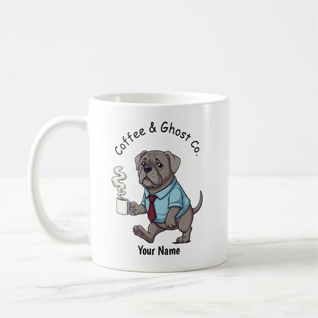 Caneca De Café Funny Weimaraner Dog Business Suit Coffee  (Esquerda)