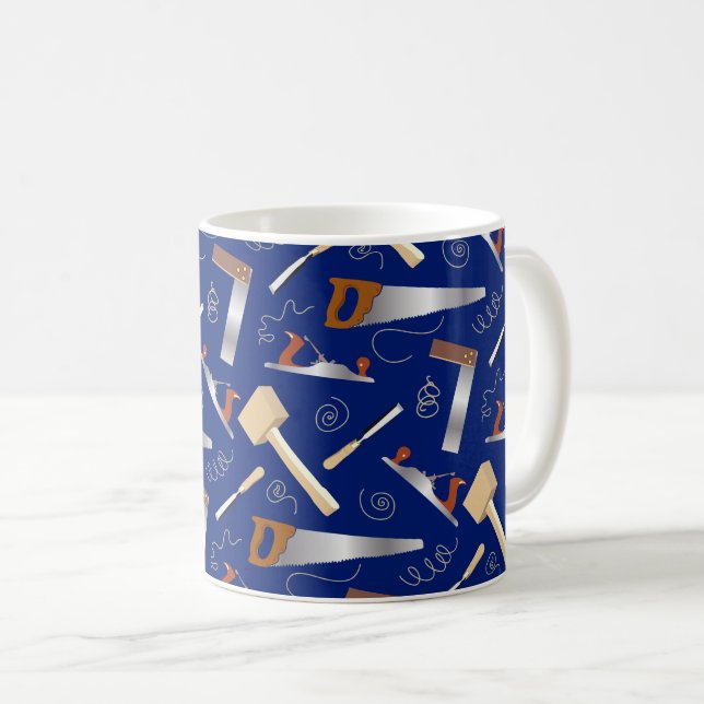 Caneca De Café Funny Woodworking Tools Carpenter (Frente Esquerda)