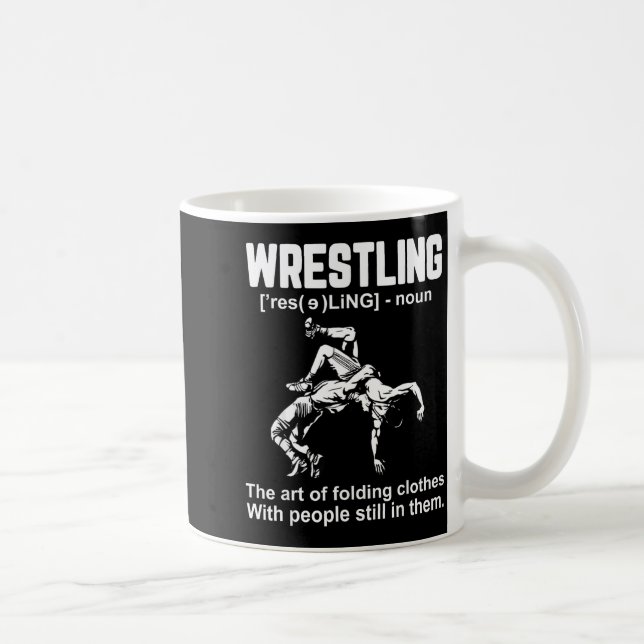 Caneca De Café Funny Wrestling Definition The Art Of Folding Clot (Direita)
