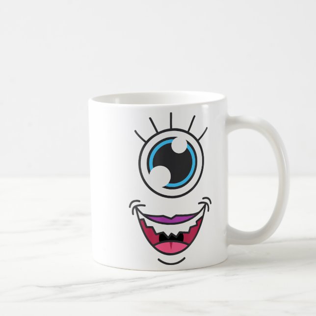 Caneca De Café Funny Y Monster Eyeball Face Halloween  (Direita)