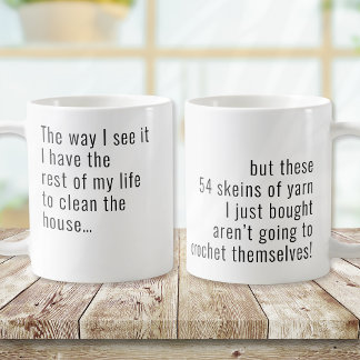 Caneca De Café Funny Yarn Crochet