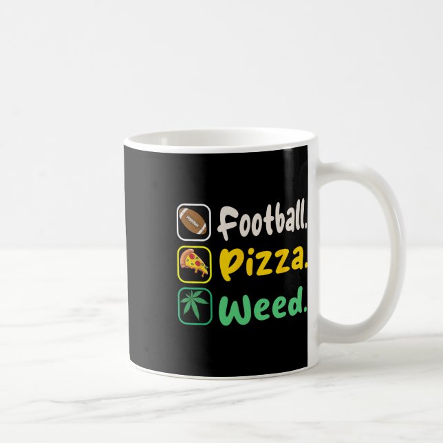 Caneca De Café Funy Tee Football Pizza Weed For Lovers Halloween (Direita)