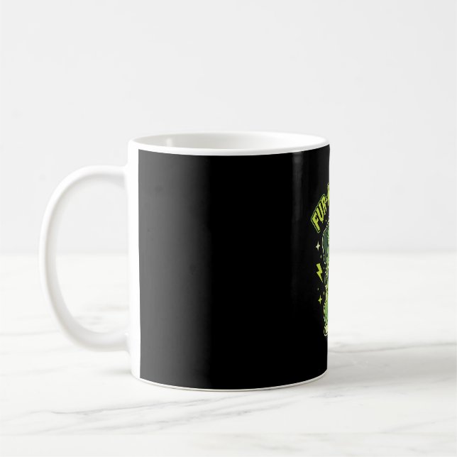 Caneca De Café Fur-Ankenstein Engraçado Cão Frankenstein Hallowee (Esquerda)