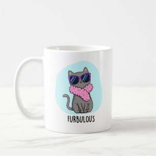 Caneca De Café Furbuloso E Engraçado Gato Pun