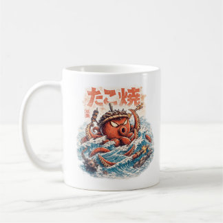 Caneca De Café Fúria do Samurai Polvo – Arte Oceânica Inspirada n