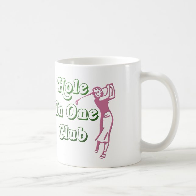 Caneca De Café Furo do golfe das mulheres personalizadas em uma (Direita)