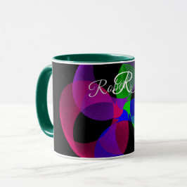 Caneca de Café Fusão Geométrica Multi Cores