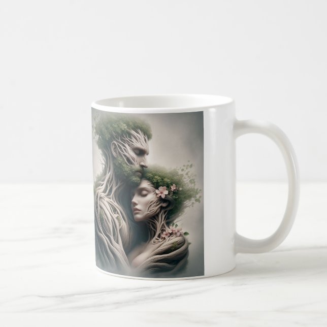 Caneca De Café fusão homem e natureza (Direita)
