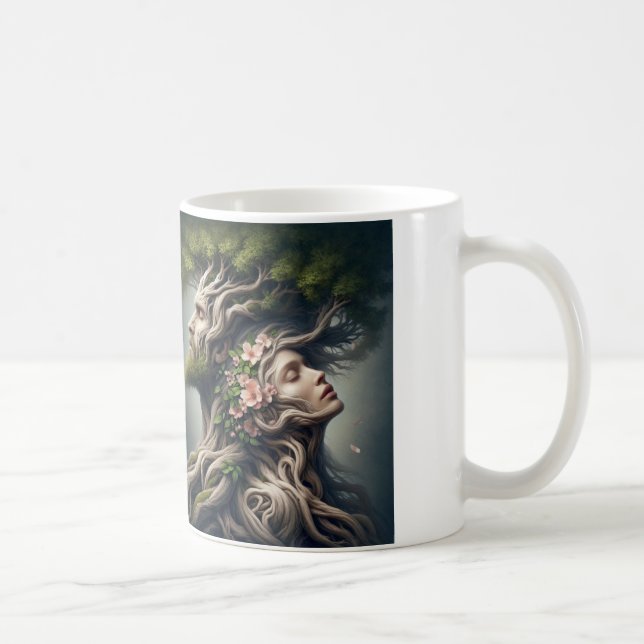 Caneca De Café fusão homem e natureza (Direita)