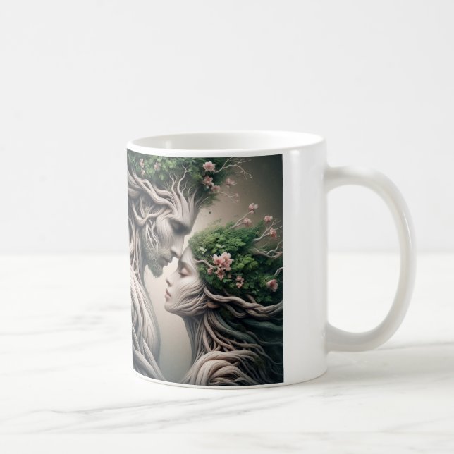 Caneca De Café fusão homem e natureza (Direita)