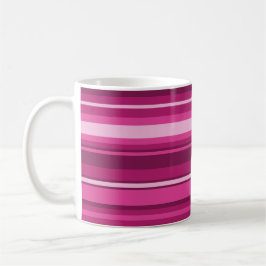 Caneca De Café Fuschia stripes