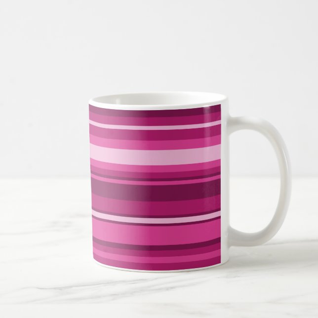 Caneca De Café Fuschia stripes (Direita)